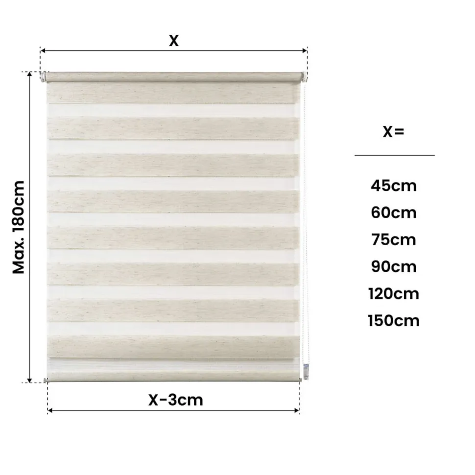 Stores enrouleurs motorisés screen premium, tissu technique, moteur, télécommande, Beige 140x180 cm