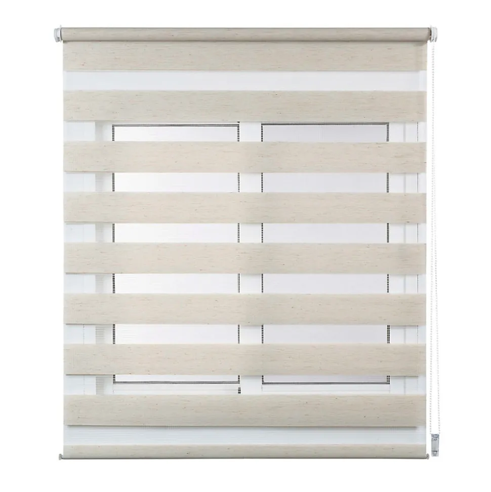 Stores enrouleurs motorisés screen premium, tissu technique, moteur, télécommande, Beige 140x180 cm