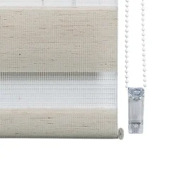 Stores enrouleurs motorisés screen premium, tissu technique, moteur, télécommande, Beige 140x180 cm