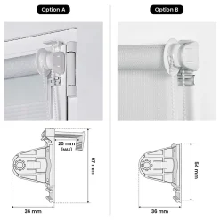 Stores enrouleurs motorisés screen premium, tissu technique, moteur, télécommande, Gris 140x250 cm
