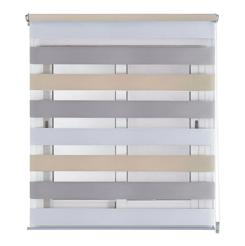 Stores enrouleurs motorisés screen premium, tissu technique, moteur, télécommande, Beige 140x250 cm