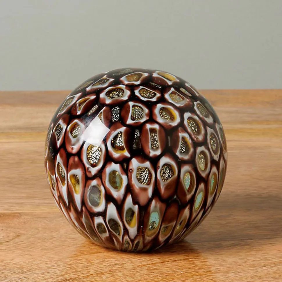 Sulfure verre boule Nymphéa 9x9cm