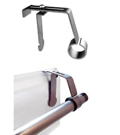 Support Barre à Rideaux Sans Perçage - Coffre Volet Roulant - Tringle diamètre 25-28 mm