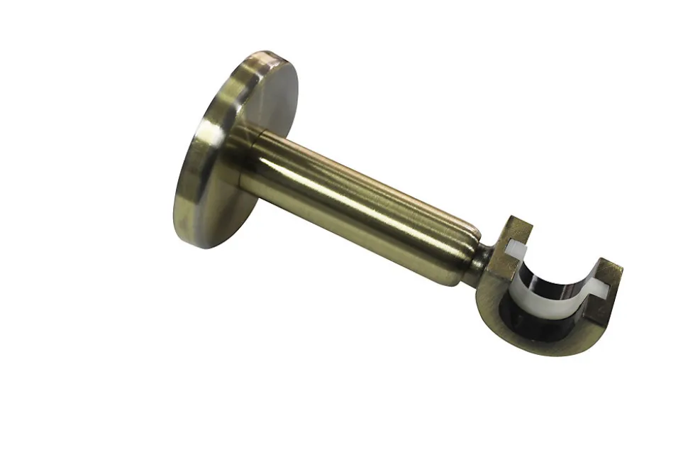 Support court pour barre à rideau extensible GoodHome bronze Ø16/19 cm
