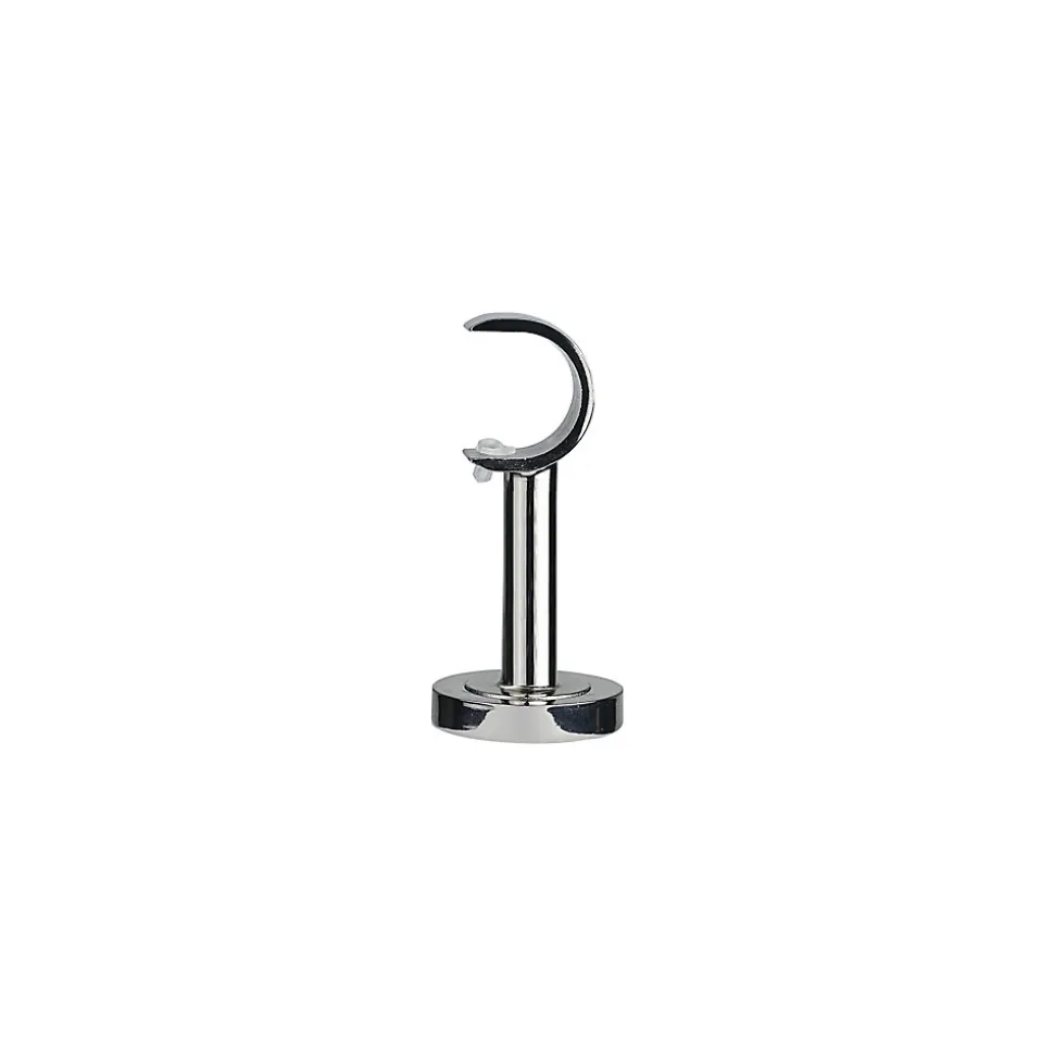 Support court pour barre à rideau GoodHome 28 mm Olympe gris