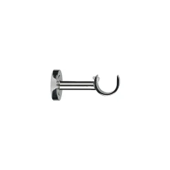 Support court pour barre à rideau GoodHome 28 mm Olympe gris