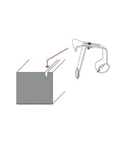 Support de barre à rideau nickel mat diamètre 20 pour coffre sans perçage - Nickel mat