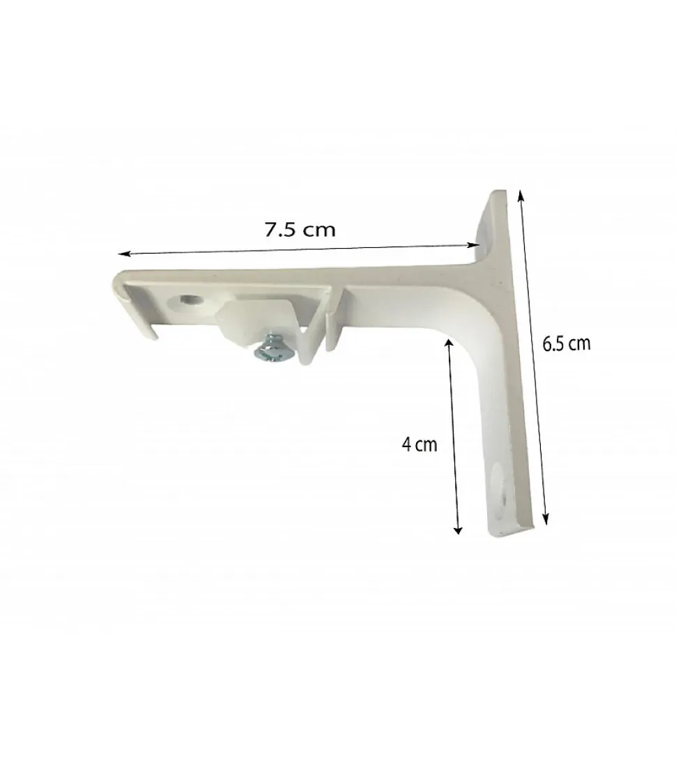 Support de fixation murale pour tringle rideau rail L75 mm