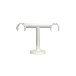 Support double plafond pour barre à rideau GoodHome 19 mm Anafi blanc
