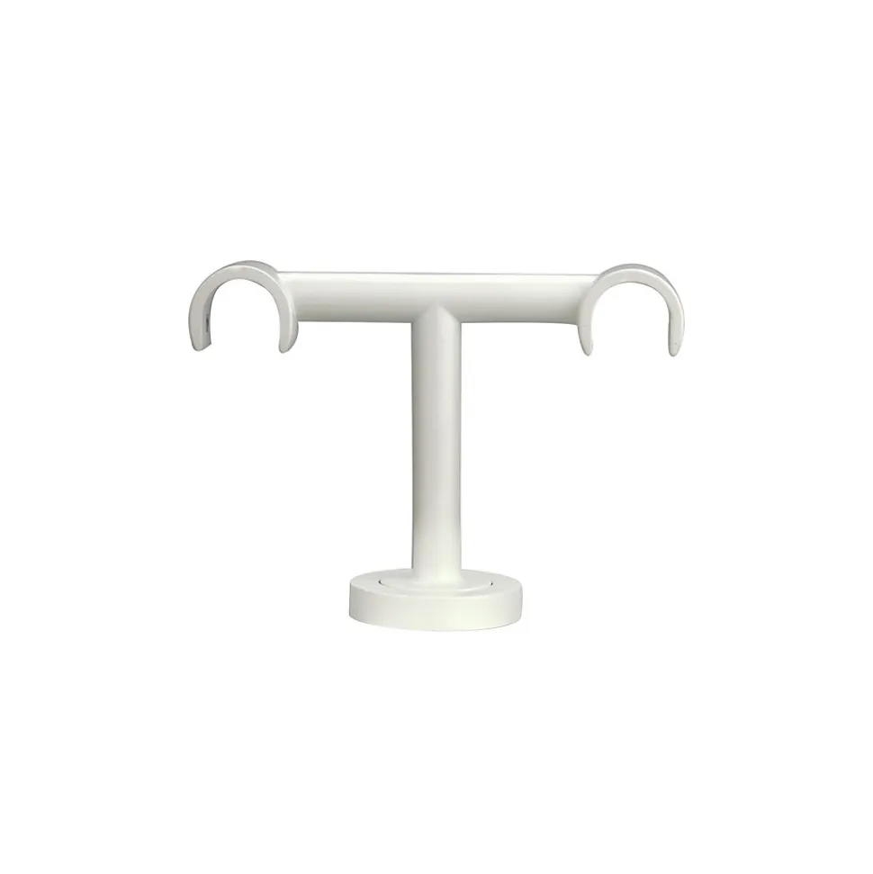 Support double plafond pour barre à rideau GoodHome 19 mm Anafi blanc