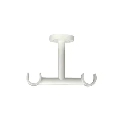 Support double plafond pour barre à rideau GoodHome 19 mm Anafi blanc