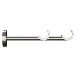 Support double tringle à rideau à percer Athens métal gris chromé Ø19mm GoodHome