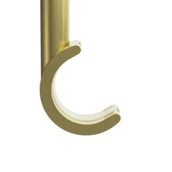 Support double tringle à rideau à percer Elasa métal doré Ø19mm GoodHome