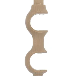Support double tringle à rideau à percer Symi bois de frêne beige Ø28mm GoodHome