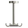Support double tringle à rideau fixation plafond Athens métal gris chromé Ø16mm GoodHome