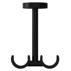Support double tringle à rideau fixation plafond Araxos métal noir Ø19/28mm GoodHome