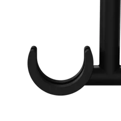 Support double tringle à rideau fixation plafond Araxos métal noir Ø19/28mm GoodHome