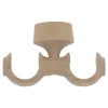 Support double tringle à rideau fixation plafond Symi bois de frêne beige Ø28mm GoodHome