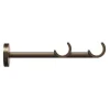 Support double tringle à rideau à percer Kozani métal marron Ø19mm GoodHome
