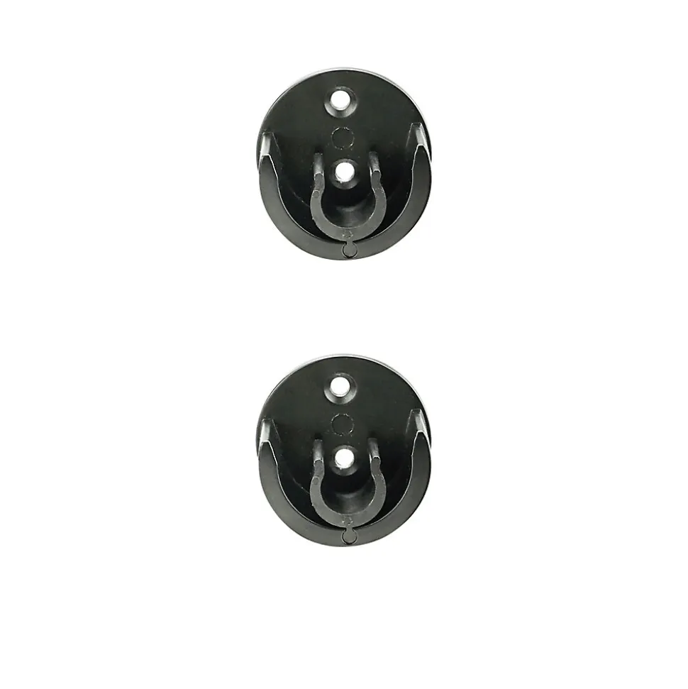 Support encastré pour barre à rideau GoodHome 19 mm Araxos noir