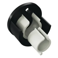 Support encastré pour barre à rideau GoodHome 19 mm Araxos noir