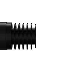 Support extensible coudé tringle à rideau Araxos métal noir Ø28mm GoodHome