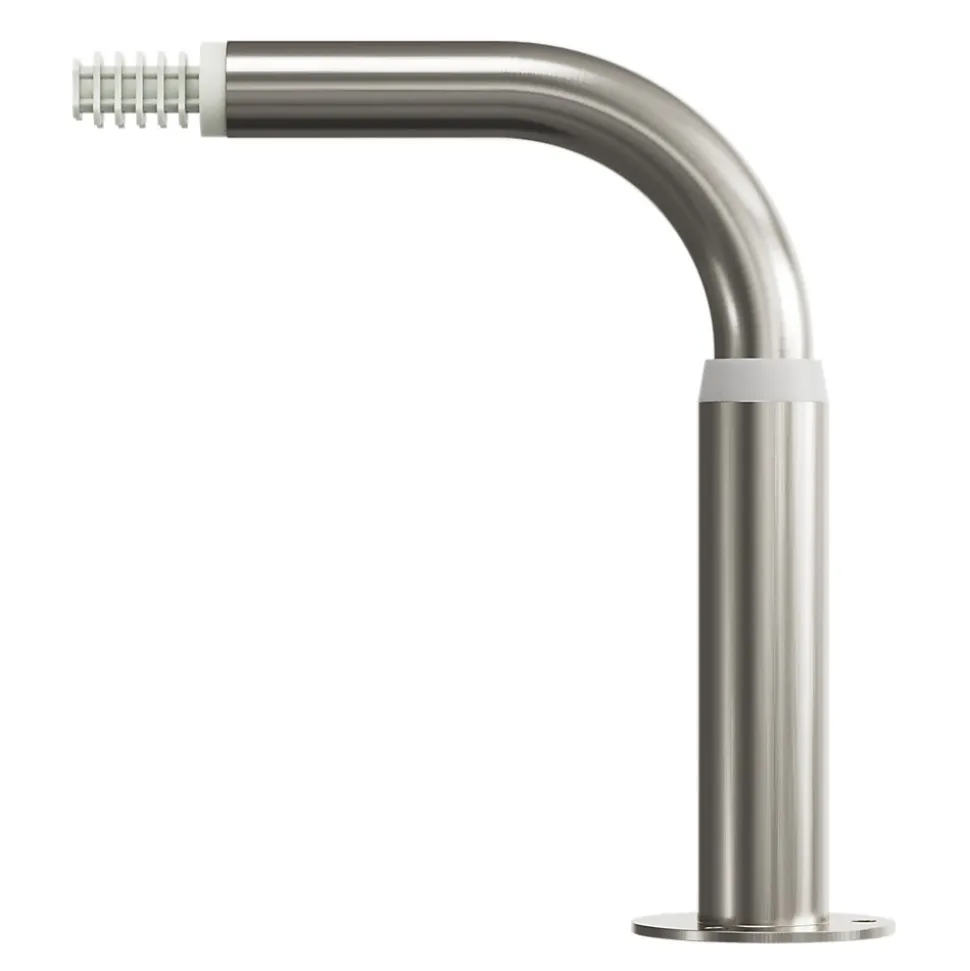 Support extensible coudé tringle à rideau Athens métal gris chromé Ø19mm GoodHome