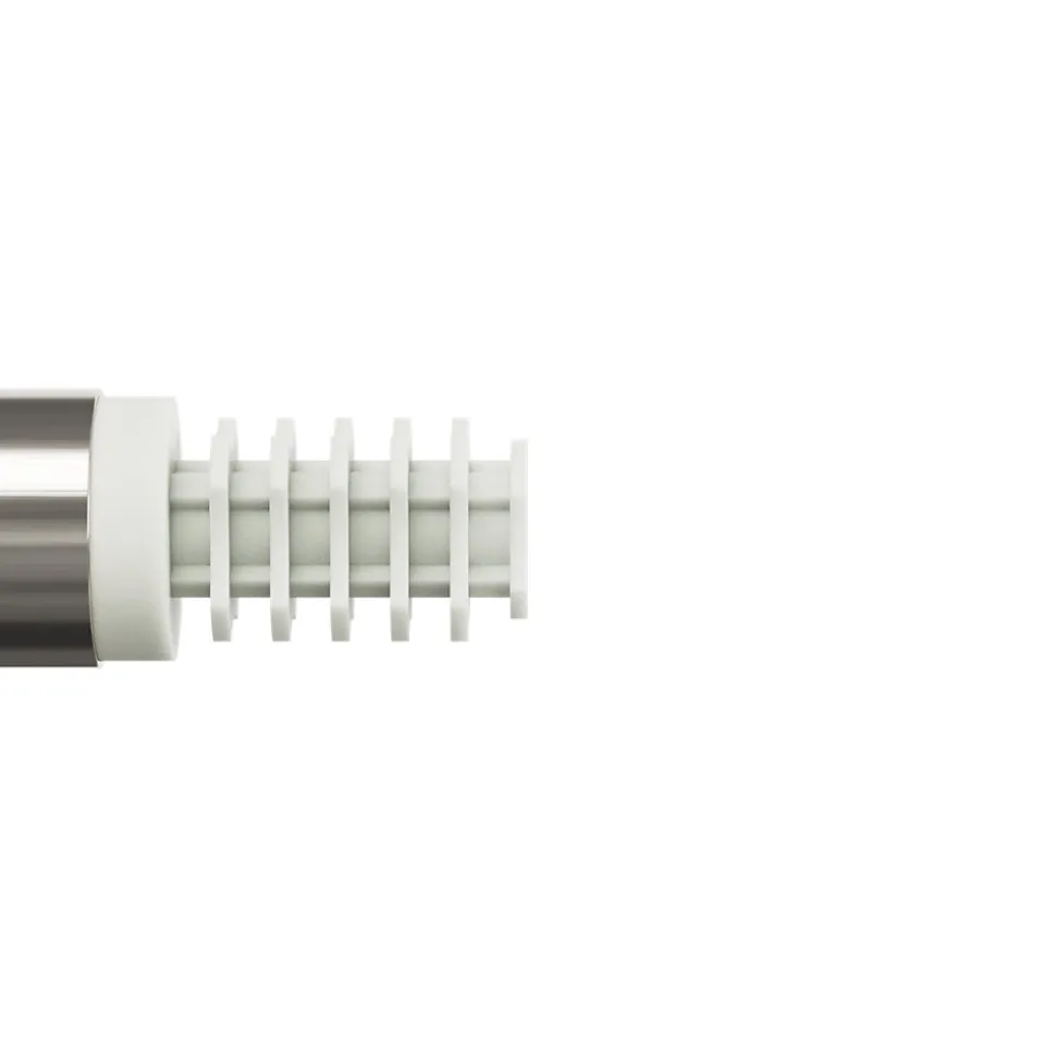 Support extensible coudé tringle à rideau Athens métal gris chromé Ø19mm GoodHome