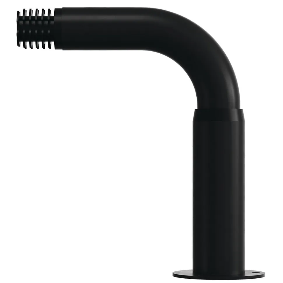 Support extensible coudé tringle à rideau Araxos métal noir Ø19mm GoodHome