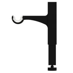 Support extensible sans perçage pour tringle à rideaux Axaros noir Ø19/28 cmL.17 x l.3,5 x H.14,5 cm GoodHome