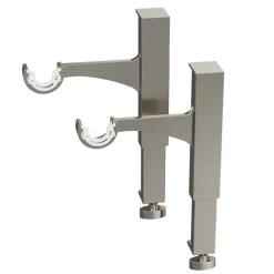 Support extensible sans perçage pour tringle à rideaux Athens gris chromé Ø19/28 cm L.17 x l.3,5 x H.14,5 cm GoodHome