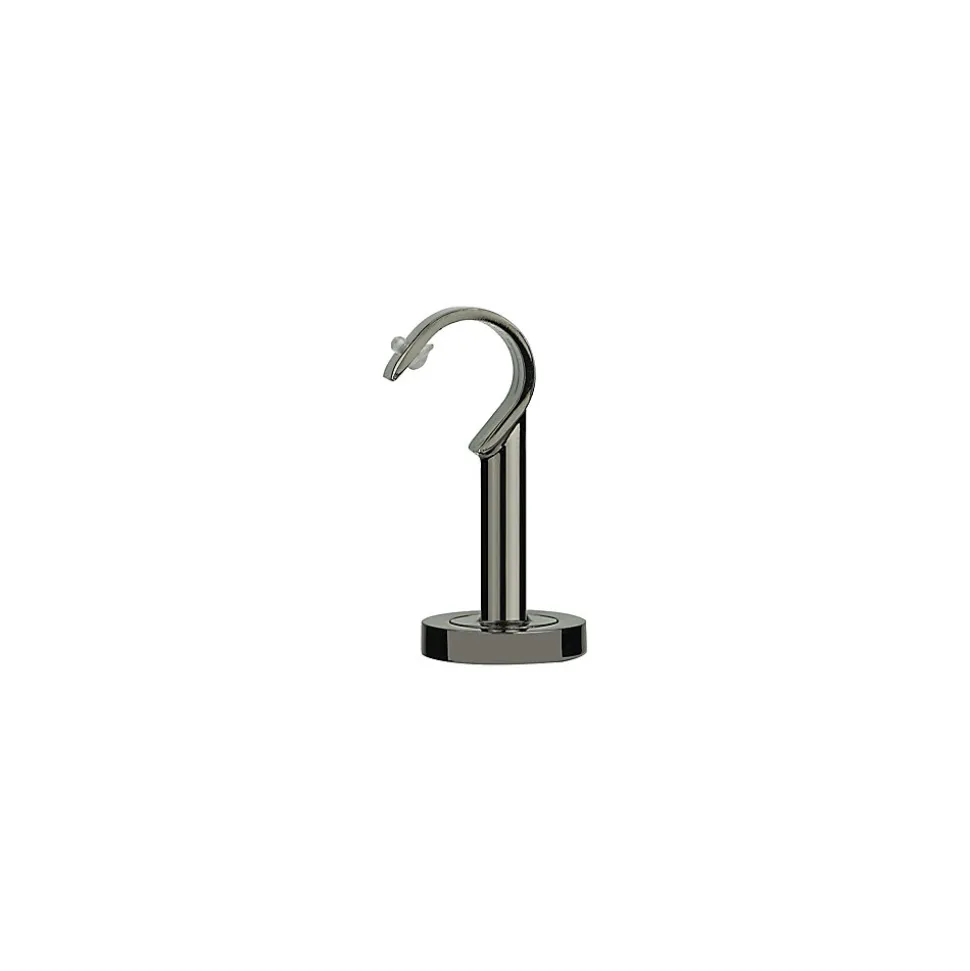 Support fermé plafond pour barre à rideau GoodHome 28 mm Kimlos noir