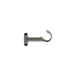 Support fermé plafond pour barre à rideau GoodHome 28 mm Kimlos noir