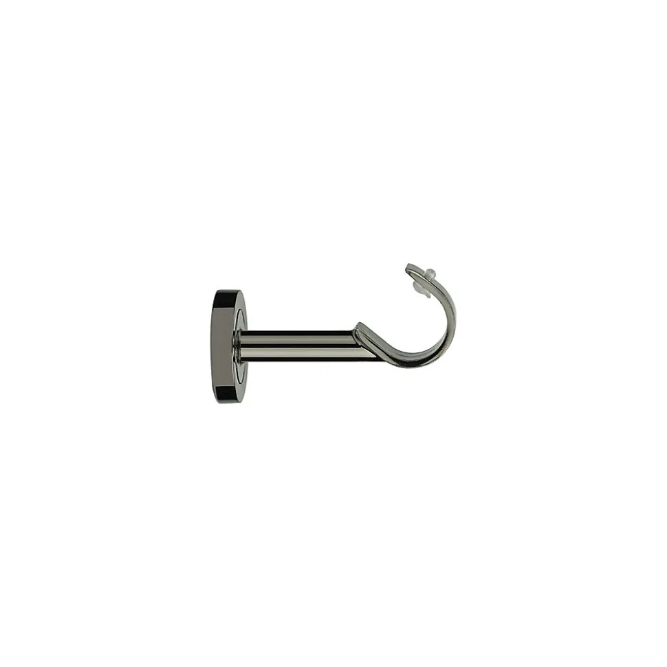 Support fermé plafond pour barre à rideau GoodHome 28 mm Kimlos noir