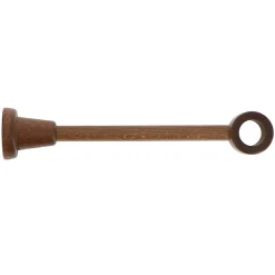 Support œil double tringle à rideau bois de hêtre chêne foncé Ø28mm L.130-200mm Mobois