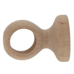 Support œil monobloc tringle à rideau extensible bois de hêtre beige Ø28mm L.50mm Mobois