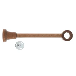 Support oeil tringle à rideau bois de hêtre chêne foncé Ø28mm L.110-300mm Mobois