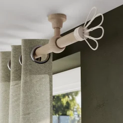 Support oeil tringle à rideau à percer Symi bois de frêne beige Ø28mm GoodHome