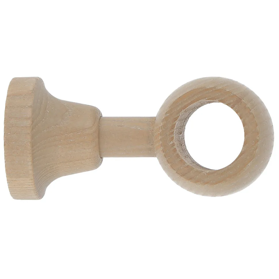Support oeil tringle à rideau à percer Symi bois de frêne beige Ø28mm GoodHome