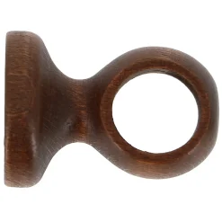 Support oeil tringle à rideau bois de hêtre chêne foncé Ø28mm L.50mm Mobois