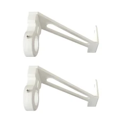 Support pour barre à rideau pour fenêtre GoodHome encastrée blanc mat Ikaria