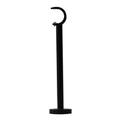 Support pour tringle en aluminium noir mat Araxos GoodHome L.21.8 x l.4,6 cm
