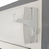 Support sans perçage, Tringle à  rideau, pour Coffre de Volet Roulant, Blanc, Extensible 14 à  24 cm, D.20 à  28 mm