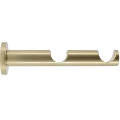 Support tige double tringle à rideau Easy fix métal doré mat Ø20/28mm L.95/175mm Mobois