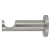 Support tige ouvert tringle à rideau métal gris chromé Ø20/28mm L.95mm Mobois
