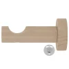Support tige ouvert tringle à rideau bois de hêtre Ø28mm L.80mm Mobois