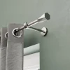 Support tringle à rideau à percer Athens métal gris chromé Ø19mm GoodHome