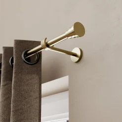 Support tringle à rideau à percer Elasa métal doré Ø19mm GoodHome