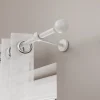 Support tringle à rideau à percer Anafi métal blanc Ø19/28mm GoodHome