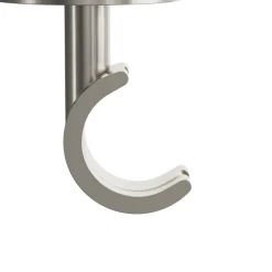 Support tringle à rideau extra court à percer Athens métal gris chromé Ø19mm GoodHome
